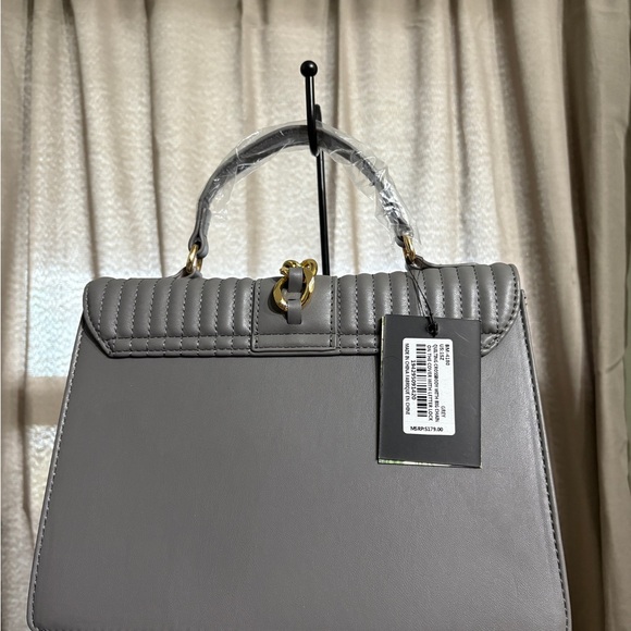 Badgley Mischka Gray Quilted Handbag/Crossbody - Picture 3 of 5